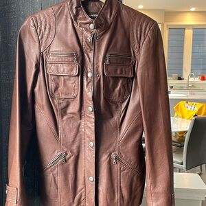 Danier Leather Jacket, gorgeous caramel brown